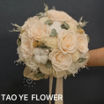 香槟色永生玫瑰婚礼婚纱手捧花新娘花球接亲捧花花束领证求婚